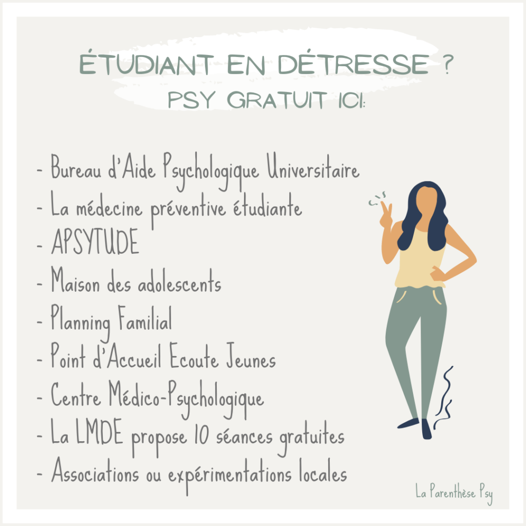 psy gratuit pour étudiant